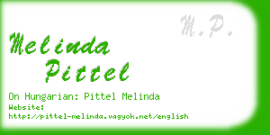 melinda pittel business card